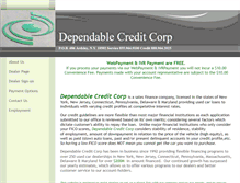 Tablet Screenshot of dependablecredit.com